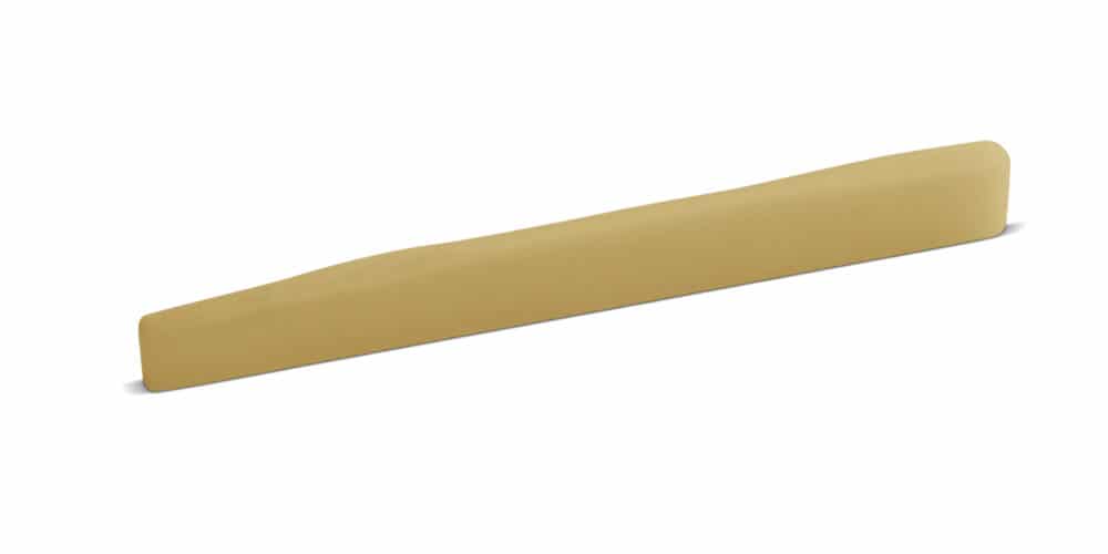 Bone Saddle – Fits Many Martin® Guitars with Undersaddle Pickup – Wave Compensated – 10 mm Height – Unbleached