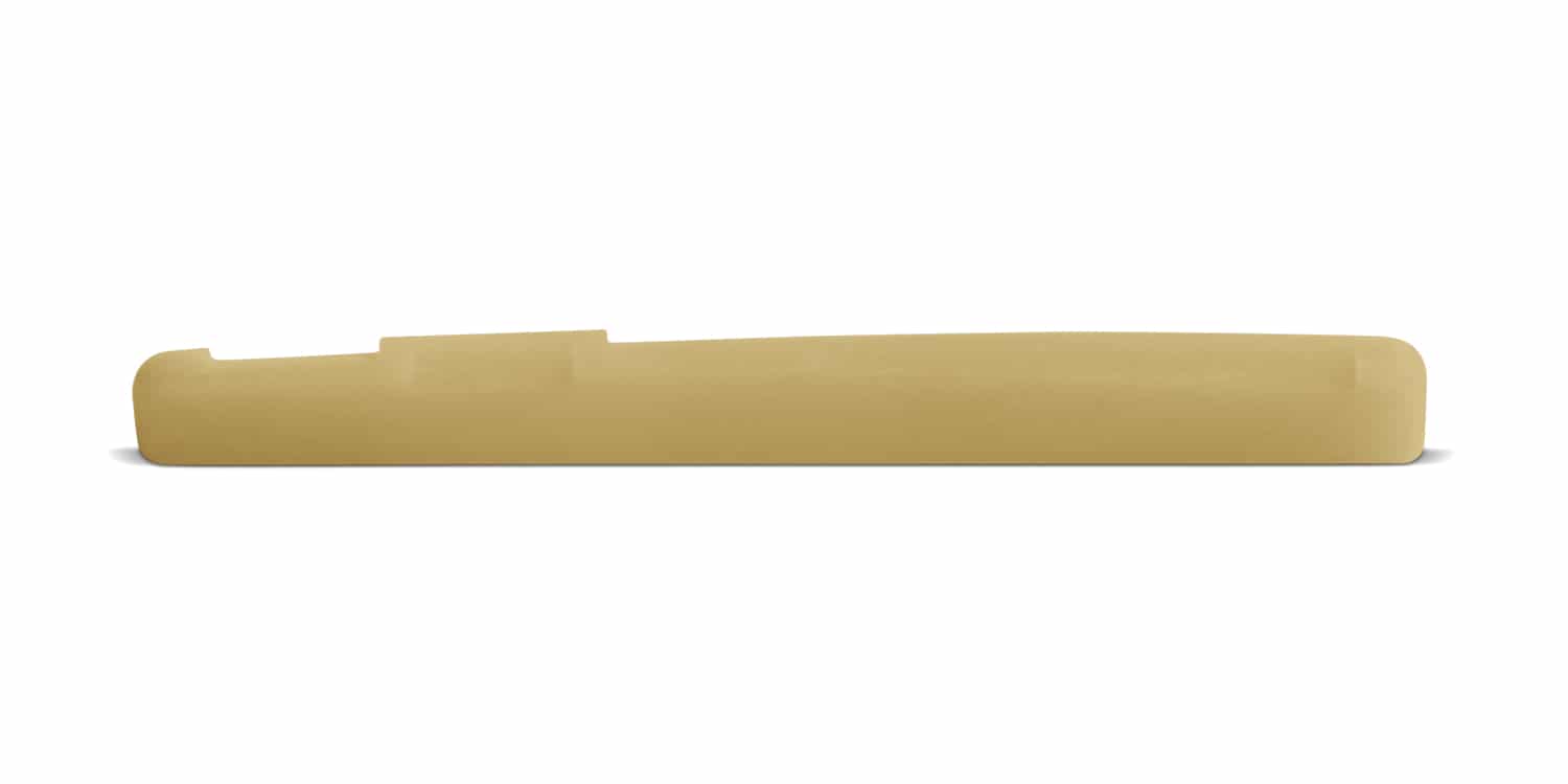 Unbleached Bone Saddle for Fender 72 mm Front View