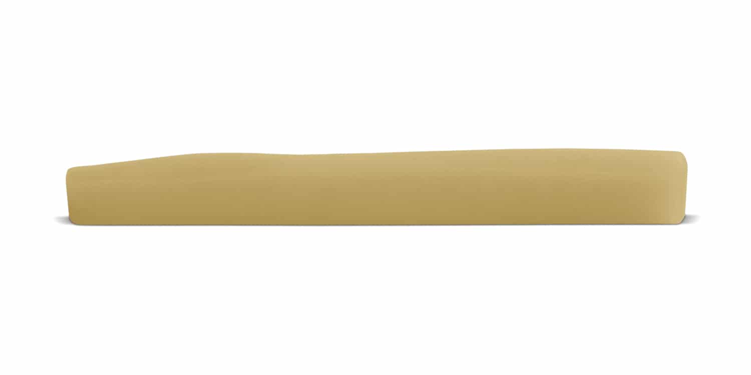 Unbleached Bone Saddle - Taylor wave compensated saddle style - front