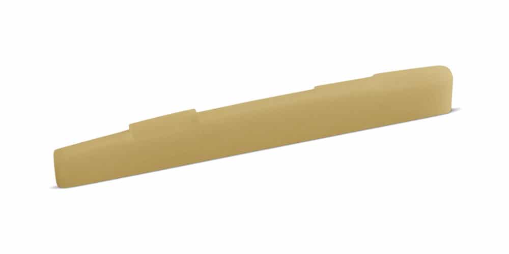 Fully Compensated Unbleached Bone Saddle – Fits Many Guitars with Undersaddle Pickup – 12 inch Radius – 10 mm Height