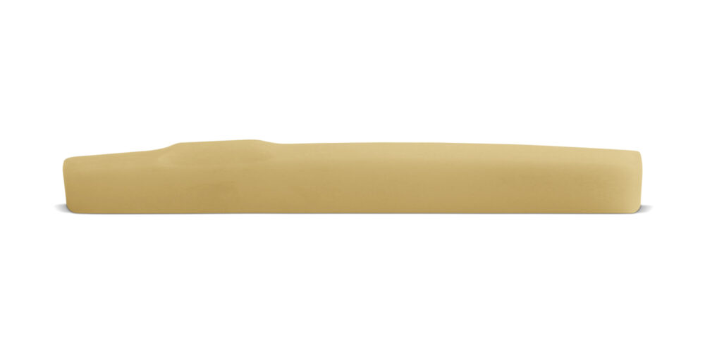 Unbleached Bone Saddle – Fits Many Post-2000 Gibson® Guitars with Undersaddle Pickup – 10 mm – 12 Inch Radius