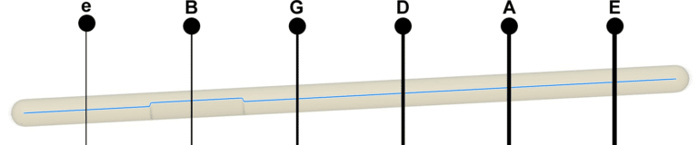 Recording King Guitar Saddle B Compensated 3 Degree Angle