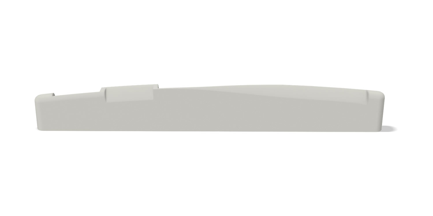 Epiphone style 72 mm long bone saddle - front view
