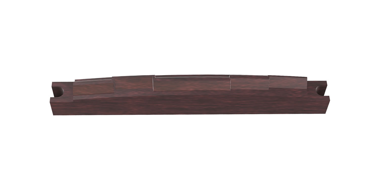 Adjustable Rosewood Saddle For Some Gibson® Guitars - Step Compensated - Image 2