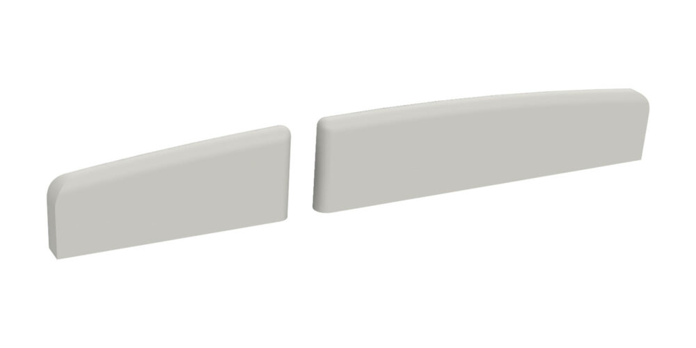 NC4T3C – 46 mm Bass and 25.5 mm Treble – 2.8 mm Thick – Center Line – 12″ Radius