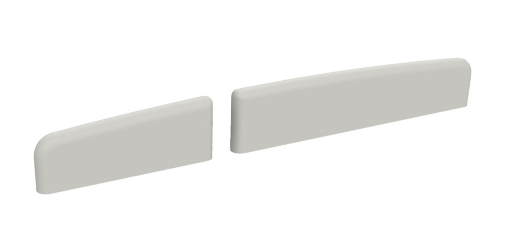 NC4L2C – 47 mm Bass and 25.5 mm Treble – 2.8 mm Thick – Center Line – 16″ Radius